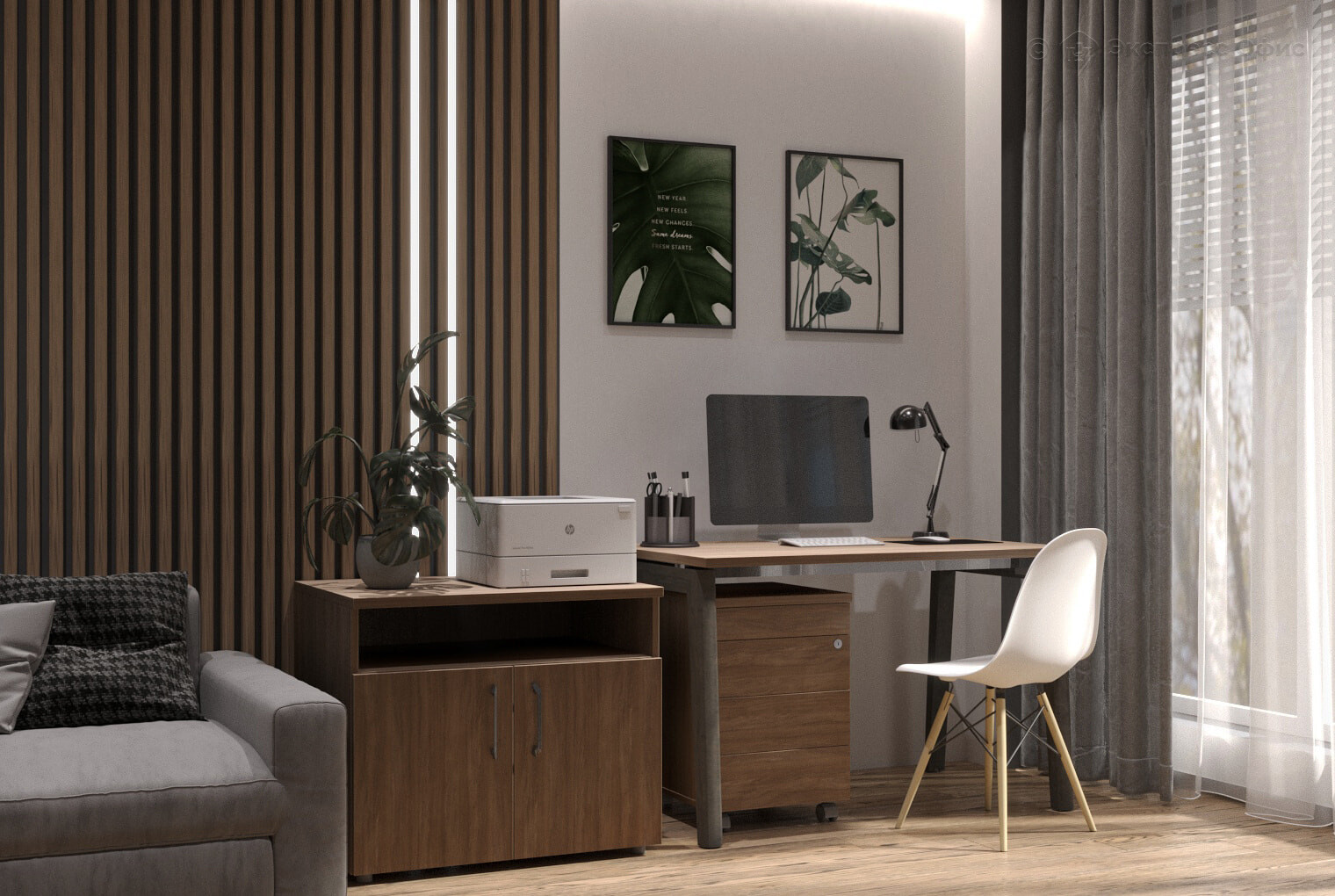 Стол письменный на деревянных опорах Onix wood OW.SP-2.7 - фото товара 3 из 5