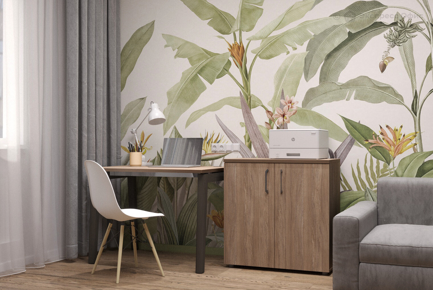 Стол письменный на деревянных опорах Onix wood OW.SP-1.7 - фото товара 3 из 5