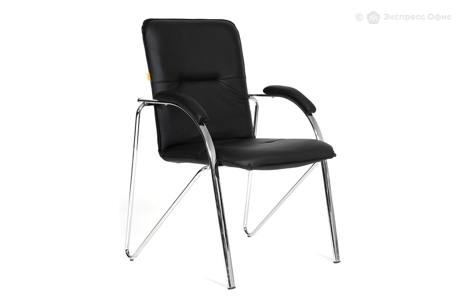 кресло офисное chairman 850 экокожа terra 118 черная