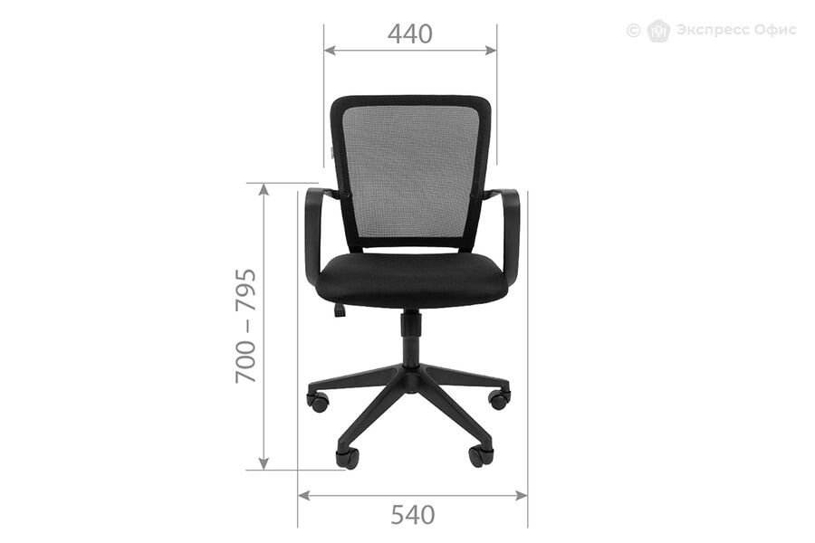  Кресло офисное Chairman 698 Ткань TW-10 (синяя)/Сетка TW-05 (синяя) - фото товара 2 из 3