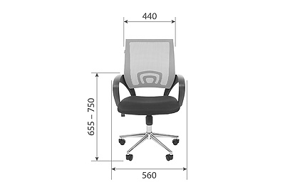 Кресло офисное Chairman 696 хром new - фото товара 5 из 8