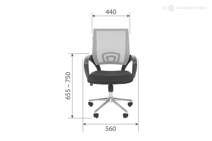 Кресло офисное Chairman 696 хром new - фото товара 5 из 8