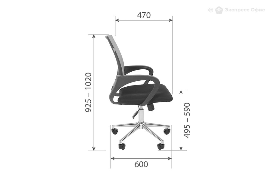 Кресло офисное Chairman 696 хром new - фото товара 5 из 8
