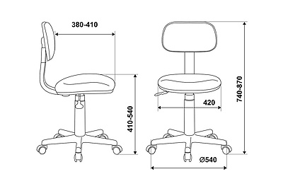 Кресло компьютерное детское Бюрократ CH-W201NX/STICK-PK - фото товара 6 из 7