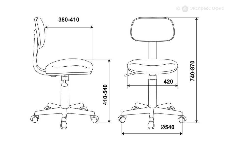 Кресло компьютерное детское Бюрократ CH-W201NX/STICK-PK - фото товара 6 из 7