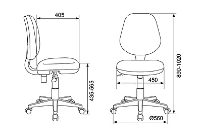 Кресло компьютерное детское Бюрократ CH-W213/TW-18 - фото товара 5 из 7