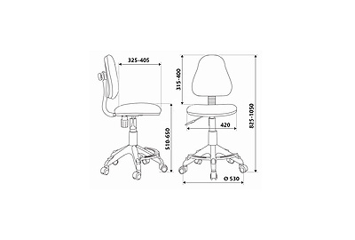 Кресло компьютерное детское Бюрократ KD-4-F/TW-55 - фото товара 4 из 7