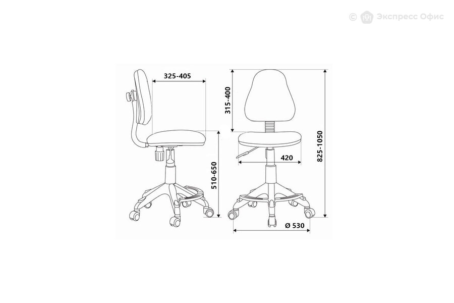 Кресло компьютерное детское Бюрократ KD-4-F/TW-55 - фото товара 4 из 8