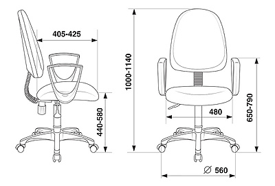 Кресло офисное Бюрократ CH-1300N/BROWN - фото товара 5 из 6