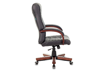 Кресло для руководителя Бюрократ KB-10WALNUT/B/LEATH - фото товара 3 из 7