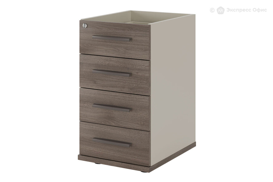  Тумба для документов приставная (4 ящика) New Line NLN36330531 Дуб шамони темный/Бежевый - фото товара 1 из 3