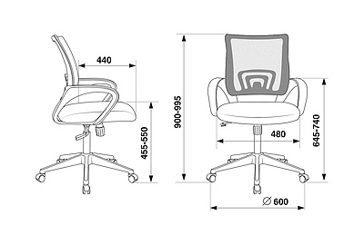 Кресло офисное Бюрократ CH-695N/BL/TW-11 - фото товара 4 из 6