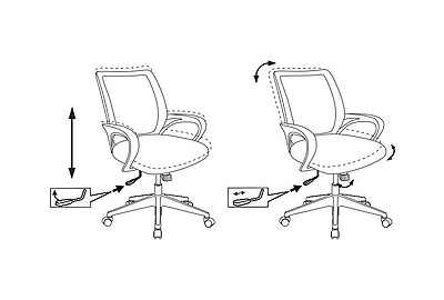 Кресло офисное Бюрократ CH-695N/BL/TW-11 - фото товара 5 из 6