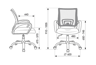 Кресло офисное Бюрократ CH-695NLTSL/BLACK - фото товара 5 из 8