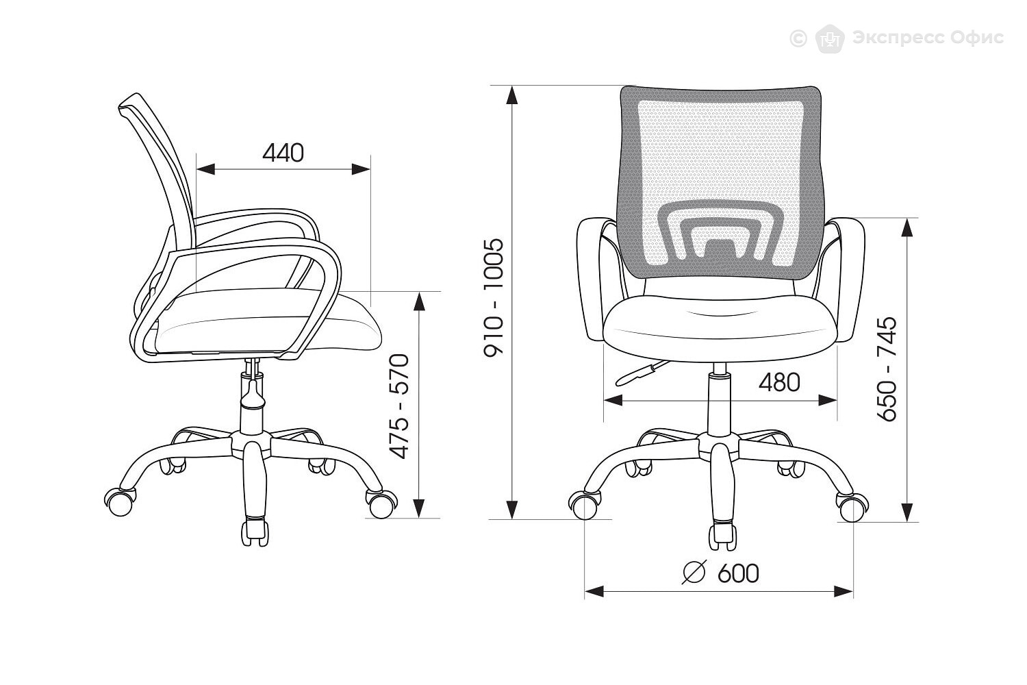 Кресло офисное Бюрократ CH-695NLTSL/BLACK - фото товара 5 из 8