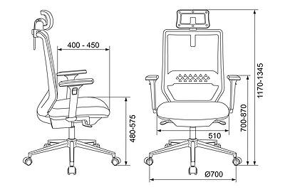 Кресло для руководителя Бюрократ MC-W612N-H/DG/417G - фото товара 6 из 7