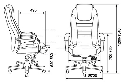 Кресло для руководителя Бюрократ T-9923WALNUT/CHOK - фото товара 6 из 7