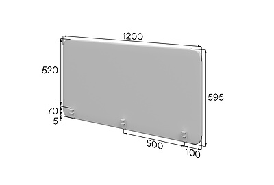 Настольный экран Окс OK-120/60 - фото товара 2 из 3