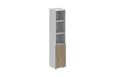 Шкаф для документов высокий со стеклом правый Sigma SG.812.WH.OD.GL.R - фото товара 1 из 4