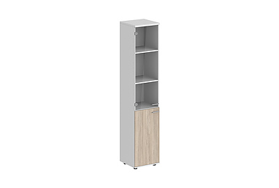 Шкаф для документов высокий со стеклом левый Sigma SG.812.WH.OL.GL.L - фото товара 1 из 4