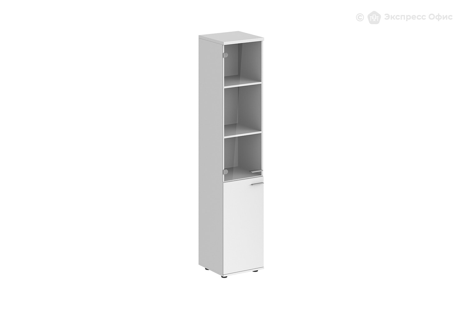 Шкаф для документов высокий со стеклом левый Sigma SG.812.WH.WH.GL.L - фото товара 1 из 4