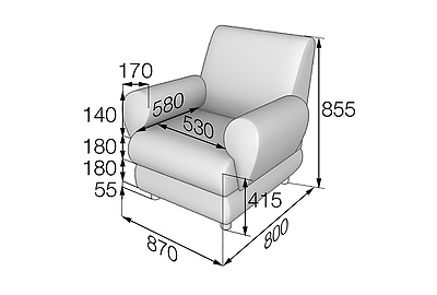 Мягкое кресло Матрикс М1-2 - фото товара 2 из 3