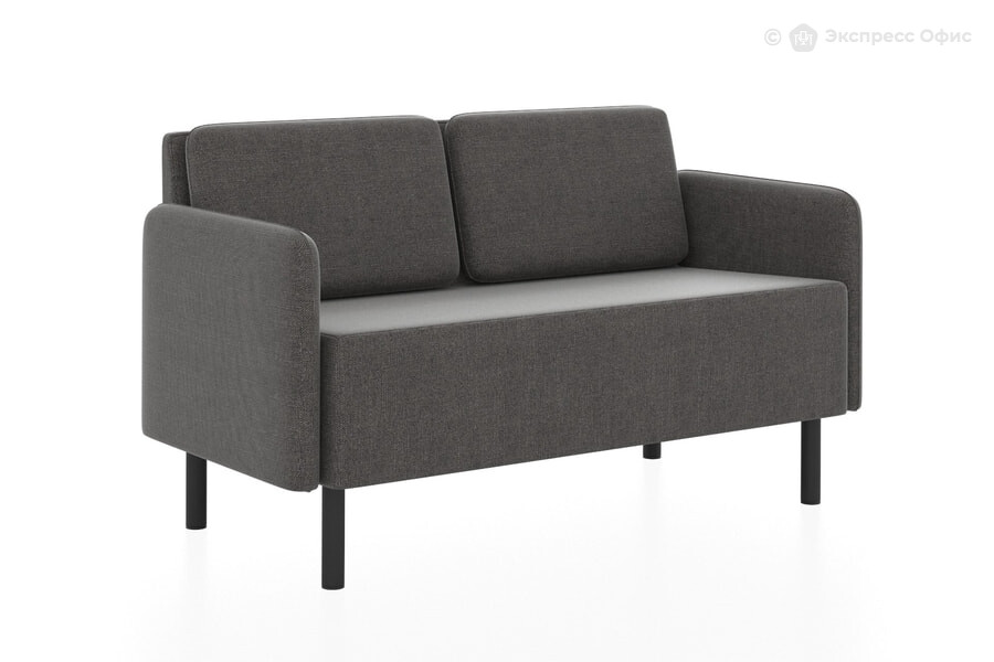  Диван офисный двухместный Select M27-2S Рогожка Era graphit (серый) - фото товара 1 из 3