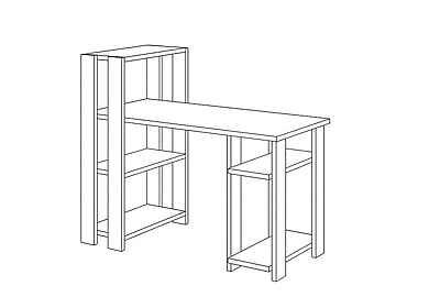 Стол компьютерный Slim СТН-110/120 КШ-Ч - фото товара 2 из 4