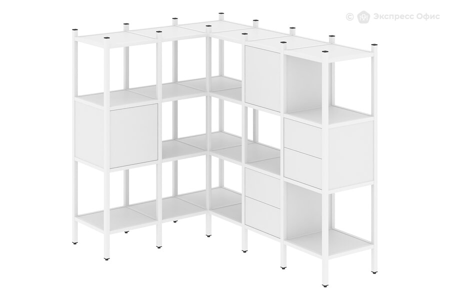  Стеллаж на металлокаркасе Loft VR.L-30 Белый бриллиант/Металл белый - фото товара 1 из 1