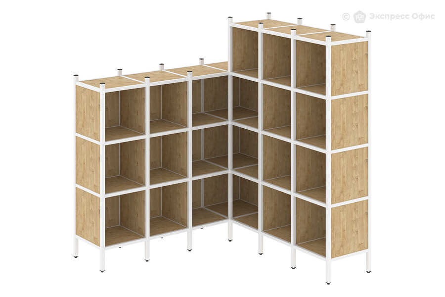  Стеллаж на металлокаркасе Loft VR.L-50 Тиквуд светлый/Металл белый - фото товара 1 из 1