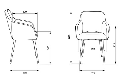 Стул обеденный Бюрократ CH-380F/26GPEARL - фото товара 4 из 5