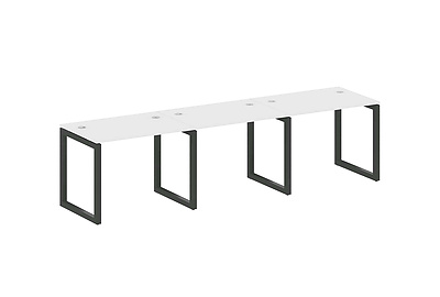 Бенч-стол на 3 раб.места на О-образном м/к Metal system quattro 50x50 50БО.СМ-3.1 - фото товара 1 из 3