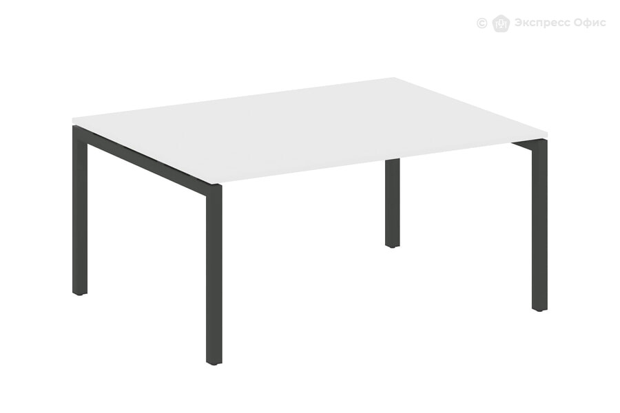  Стол для переговоров (1 столешница) на П-образном м/к Metal system quattro 50x50 50БП.ПРГ-1.4 Белый/Металл антрацит - фото товара 1 из 1