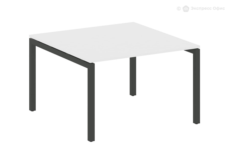  Стол для переговоров (1 столешница) на П-образном м/к Metal system quattro 50x50 50БП.ПРГ-1.2 Белый/Металл антрацит - фото товара 1 из 1