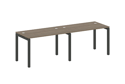Бенч-стол на 2 раб.места на П-образном м/к Metal system quattro 50x50 50БП.СМ-2.2 - фото товара 1 из 3