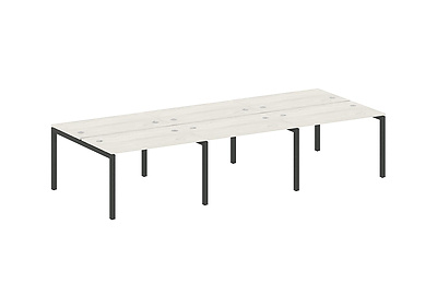 Бенч-стол на 6 раб.мест на П-образном м/к Metal system quattro 50x50 50БП.СМ-6.2 - фото товара 1 из 3