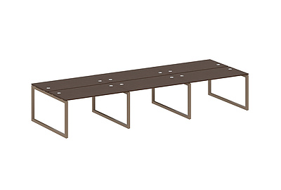 Бенч-стол на 6 раб.мест на О-образном м/к Metal system quattro 50x50 50БО.СМ-6.3 - фото товара 1 из 3