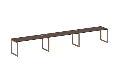 Бенч-стол на 3 раб.места на О-образном м/к Metal system quattro 50x50 50БО.СМ-3.5 - фото товара 1 из 3