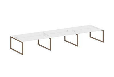 Бенч-стол на 6 раб.мест на О-образном м/к Metal system quattro 50x50 50БО.СМ-6.5 - фото товара 1 из 3