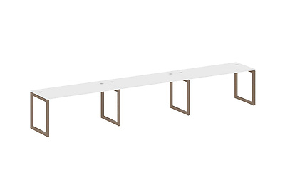 Бенч-стол на 3 раб.места на О-образном м/к Metal system quattro 50x50 50БО.СМ-3.4 - фото товара 1 из 3