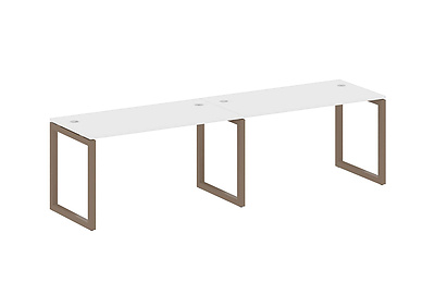 Бенч-стол на 2 раб.места на О-образном м/к Metal system quattro 50x50 50БО.СМ-2.3 - фото товара 1 из 3