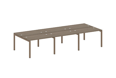 Бенч-стол на 6 раб.мест на П-образном м/к Metal system quattro 50x50 50БП.СМ-6.2 - фото товара 1 из 3