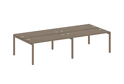Бенч-стол на 4 раб.места на П-образном м/к Metal system quattro 50x50 50БП.СМ-4.4 - фото товара 1 из 3