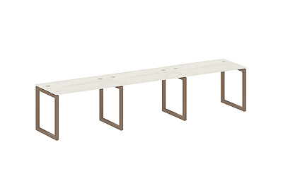 Бенч-стол на 3 раб.места на О-образном м/к Metal system quattro 50x50 50БО.СМ-3.2 - фото товара 1 из 3