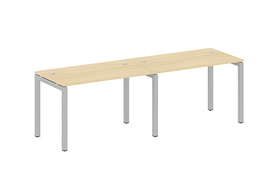 Стол-бенч линейный на 2 раб. места на П-образном м/к Metal system quattro 50x50 50БП.СМ-2.2 - фото товара 1 из 3