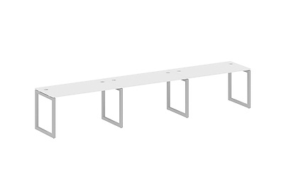 Бенч-стол на 3 раб.места на О-образном м/к Metal system quattro 50x50 50БО.СМ-3.3 - фото товара 1 из 3