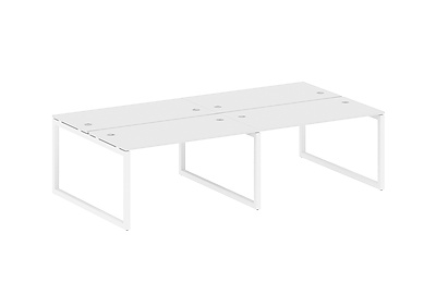 Бенч-стол на 4 раб.места на О-образном м/к Metal system quattro 50x50 50БО.СМ-4.3 - фото товара 1 из 3