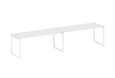 Бенч-стол на 2 раб.места на О-образном м/к Metal system quattro 50x50 50БО.СМ-2.5 - фото товара 1 из 3