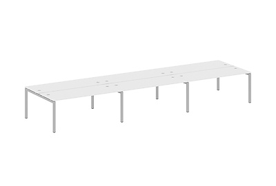 Бенч-стол на 6 раб.мест на П-образном м/к Metal system quattro 50x50 50БП.СМ-6.5 - фото товара 1 из 3
