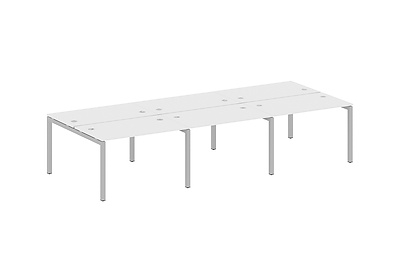 Бенч-стол на 6 раб.мест на П-образном м/к Metal system quattro 50x50 50БП.СМ-6.2 - фото товара 1 из 3